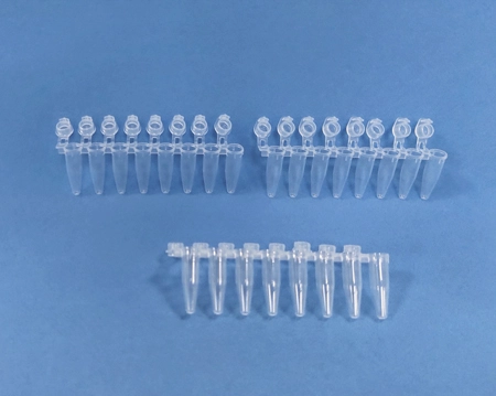 8-tira de tubos de PCR, tapas individuales